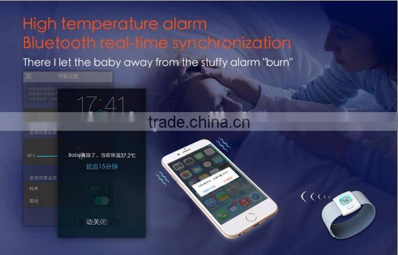 Smart Bluetooth Thermometer For Children, Mobile Remote Control Baby Monitor Wearable Bluetooth Househeld Electric Thermometer