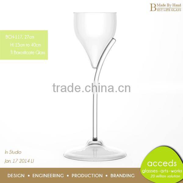 2014 Latest Cheap Bulk Glass Stemmed Votive Candle Holders