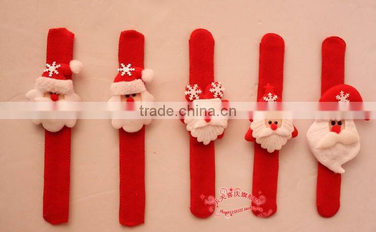 Novelty Christmas Wrist Decoration Toys Snowman Slap Bands Pat Circle for Kids & Adults Christmas Supplies Gift