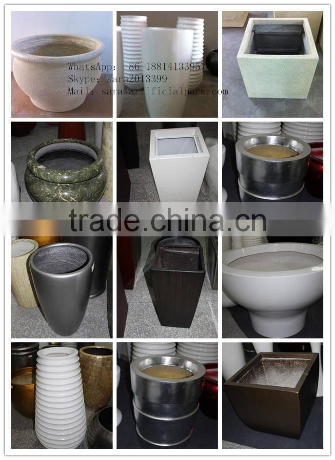 fiber stone pots ,Tall decorative indoor cheap garden ceramic planters and pots