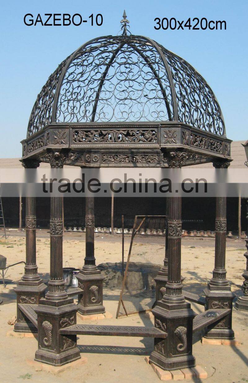 hengsheng Outdoor Garden Cast Iron Gazebos For Sale
