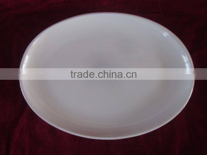 High white porcelain coupe shape dinner plate