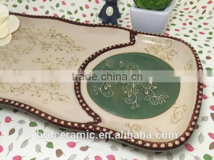 Daily use hand-painted stocked porcelain dinner plates High quality porcelain plate