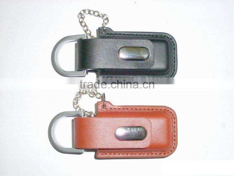 Real leather USB flash driver with embossing logo