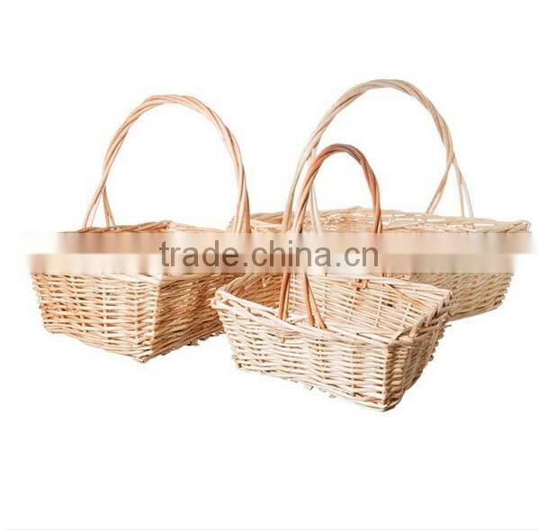 willow material cheap wooden wicker fruit basket