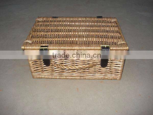 New design rectangular lift-off lid storage basket with lid