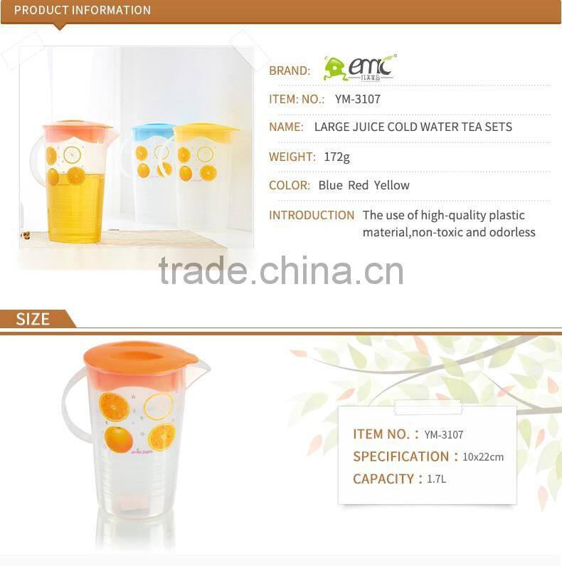 PP cold kettle with lid transparent water bottle juice and tea bottle