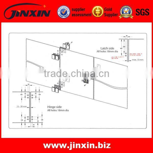 8-12mm Frameless Glass Pool Fence With Lock