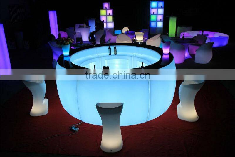 glowing cube bar table glowing table