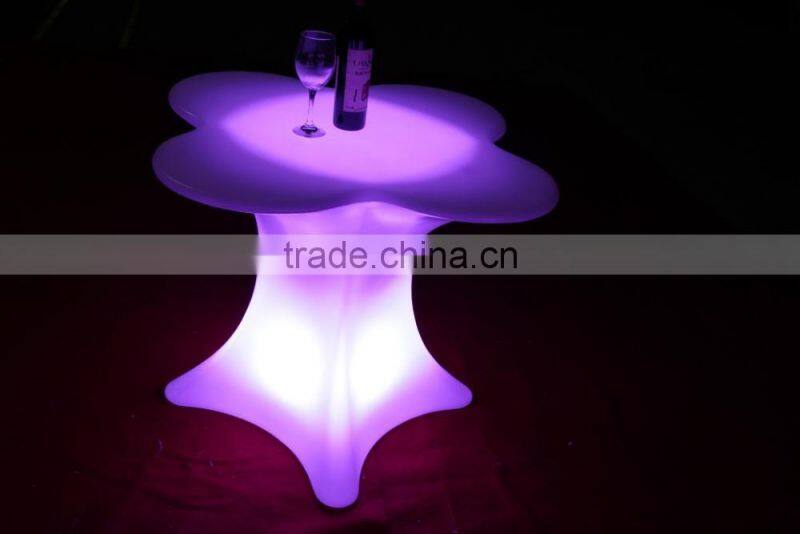 New design high top hotel battery led flower table