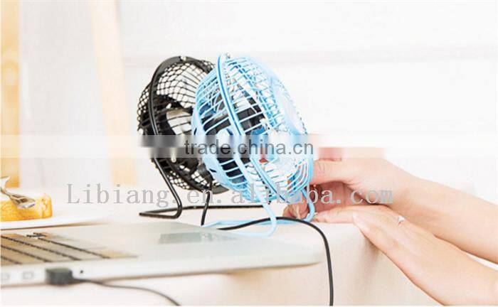 8 color 4" steel structure wtih rubber fan Portable USB Cooling Mini Fan or Air Conditioner Fan