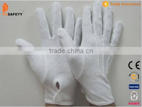 DDSAFETY 2017 100% Bleach Cotton Interlock Safety Gloves With Steel Buttons