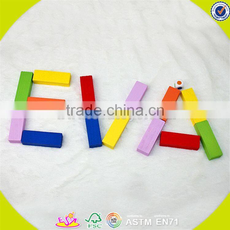 wholesale brain training wooden stacking bricks toy funny kids wooden stacking bricks toy colorful stacking bricks toy W13D082