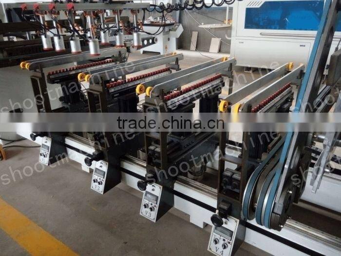 AUTO SIX ROWS MULTI-BORING MACHINE BJK130AZS with Max. processing pitch 2450x672mm and Min. processing pitch 140x32mm