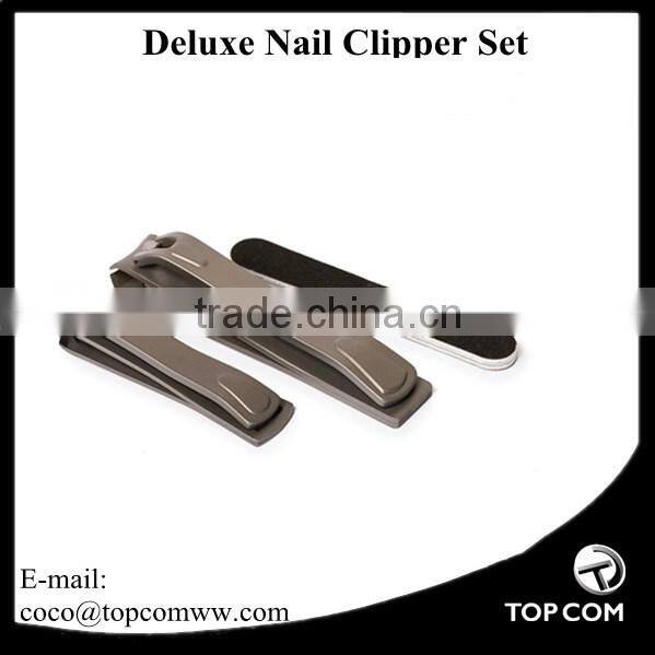 3pcs Nail Clipper Set for Toenail, Fingernails and Nail Cleaner With Leather Case, Good Gift for Women and Men