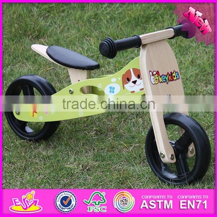 2016 new design 2 IN 1 wooden balance bike for 2 year old W16C098