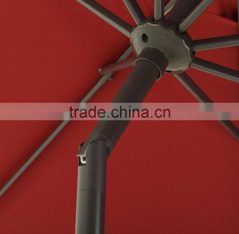 Outdoor Sun Garden Parasol Umbrella Parts Aluminium Market Umbrella