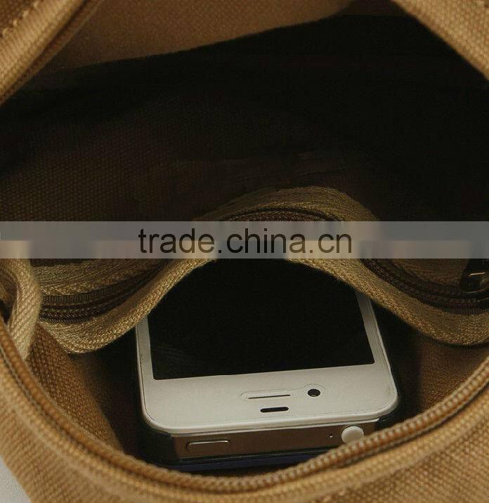 Leisure small canvas shoulder bag for shopping