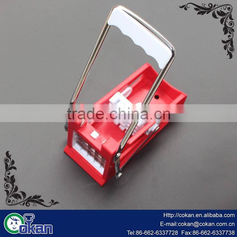 kitchen tool French Fry Potato Cutter with Round Bottom for Easy Slicing, 2 Blades