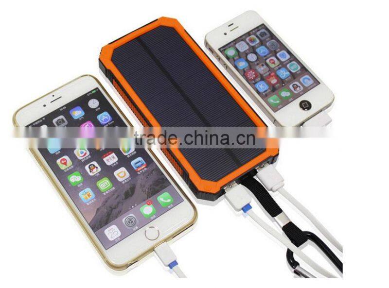 Portable power bank station solar phone charger 20000mah polymer battery