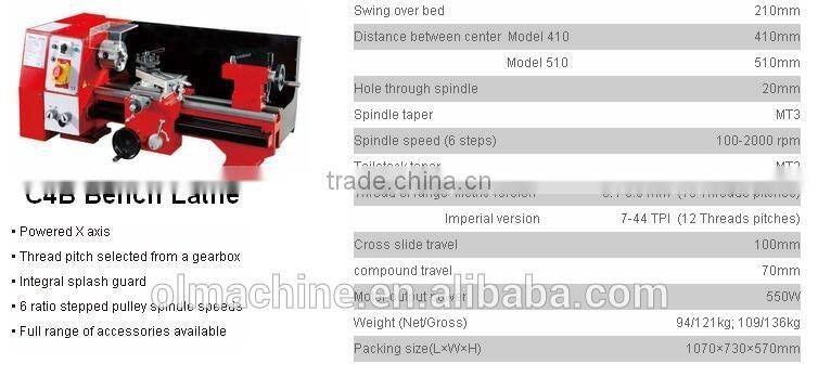 small Lathe including Naro lathe, Baby lathe, Micro lathe, Mini lathe, Bench lathe, with swing 100 110 140 180 210 250 280 305