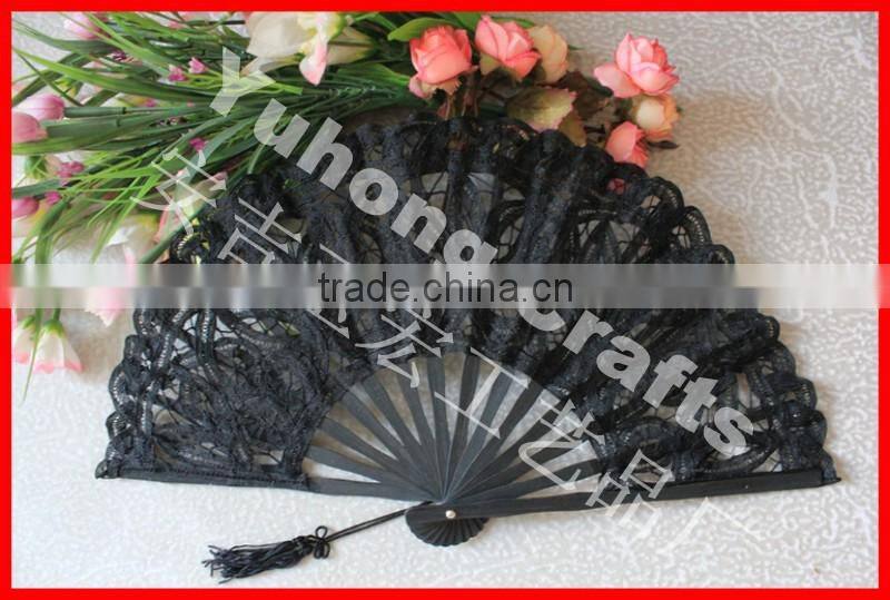 Beatutiful and colorful wedding folding lace fan