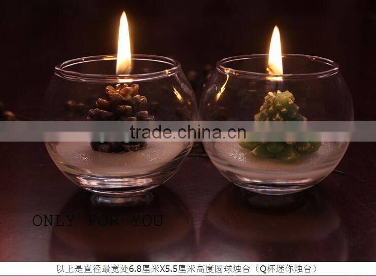 2015 ! Vintage Beautiful Glass Ball Candle Holders Table Bauble Holder for Candle new designs Home Decor Festival Wedding