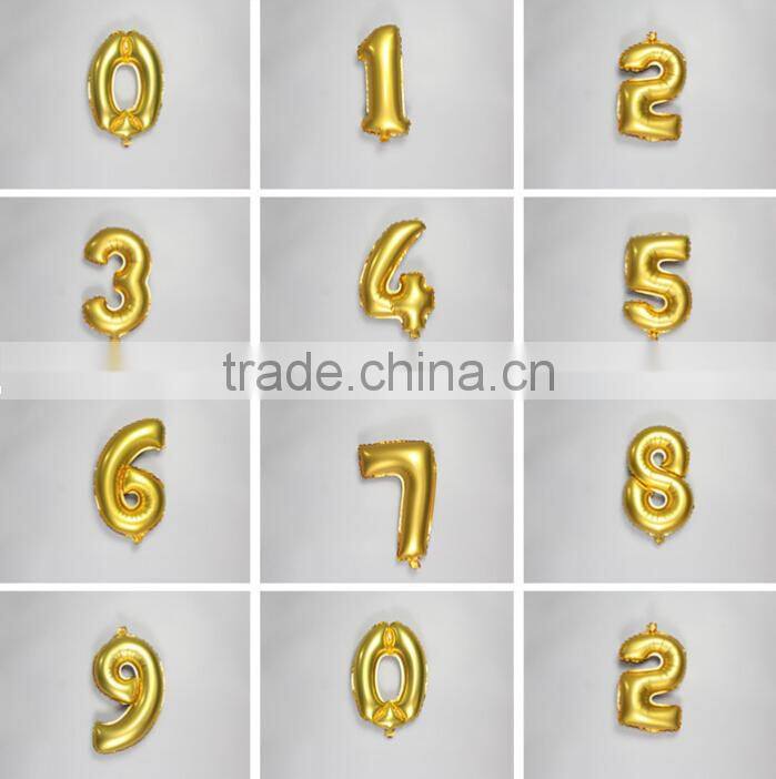 16 inch helium Inflatable Foil Balloons party Decoration gold foil/aluminum balloon