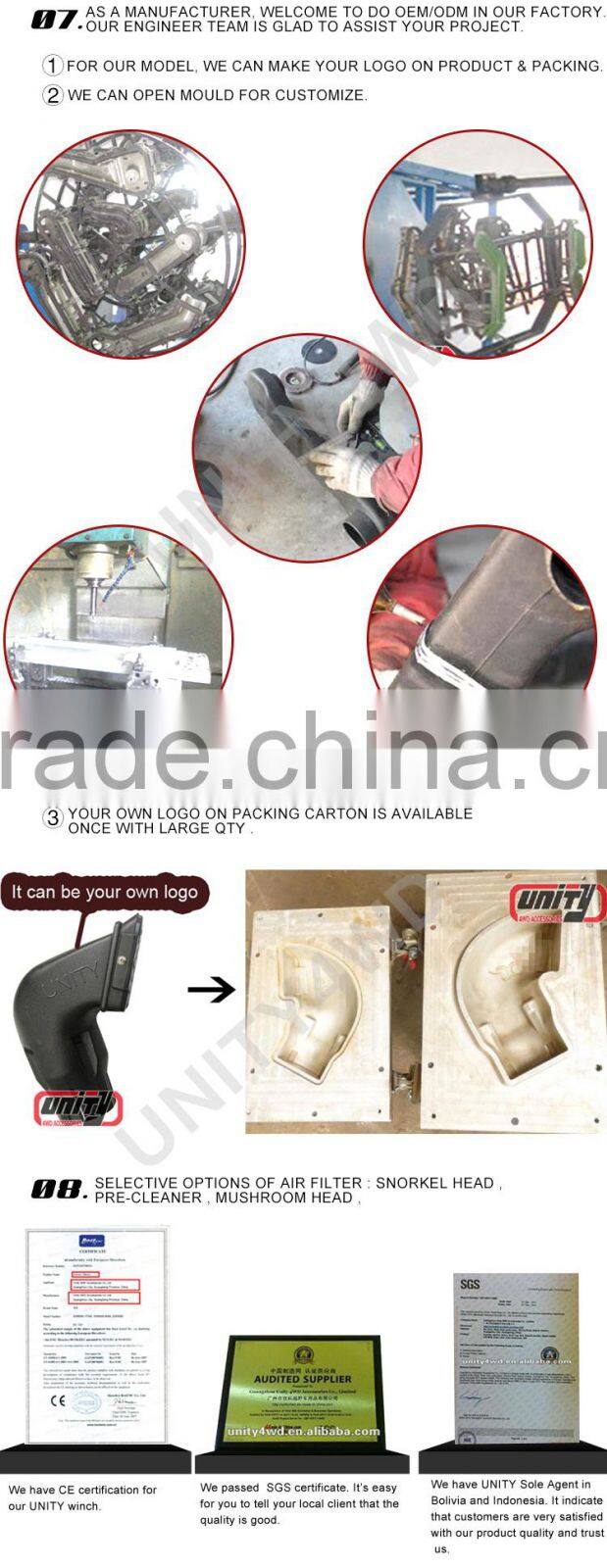 China 4x4 accessory manufacturer 4x4 snorkel for hilux vigo