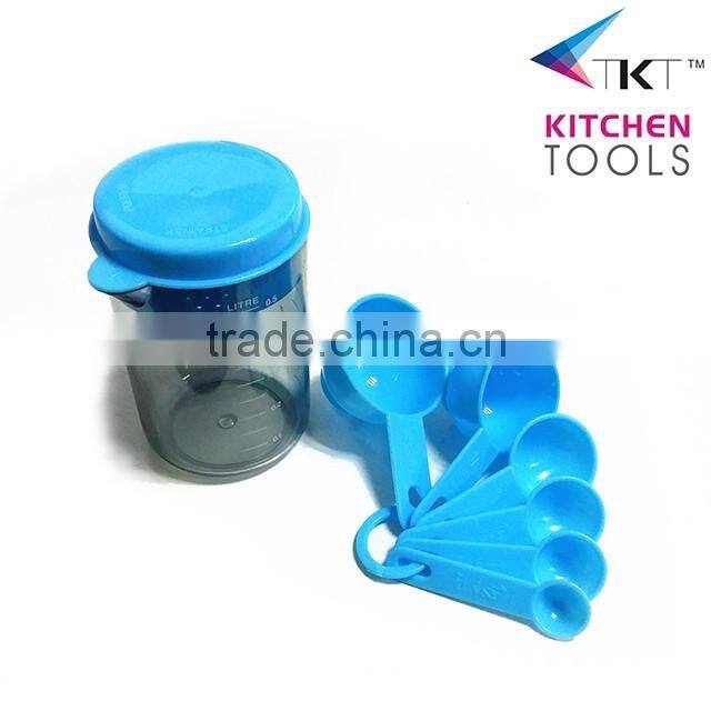 500ml measuring tools with 6pcs spoons set,plastic measuring cup,Kitchen Usage and Eco-Friendly Feature Plastic Measuring Cup an