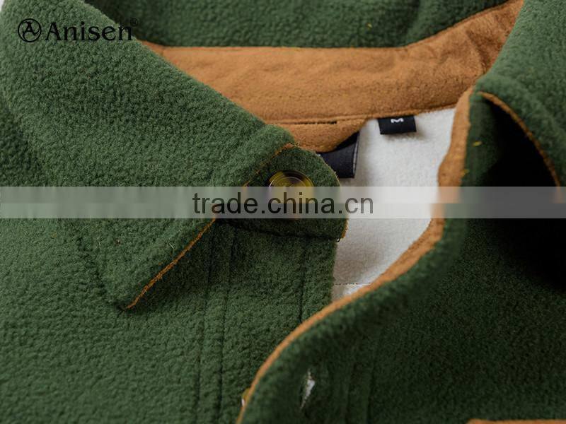 wholesale OEM cheap good quality man school uniform fleece shirt jacket