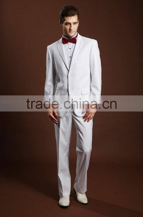 latest white pant coat design men wedding suits pictures