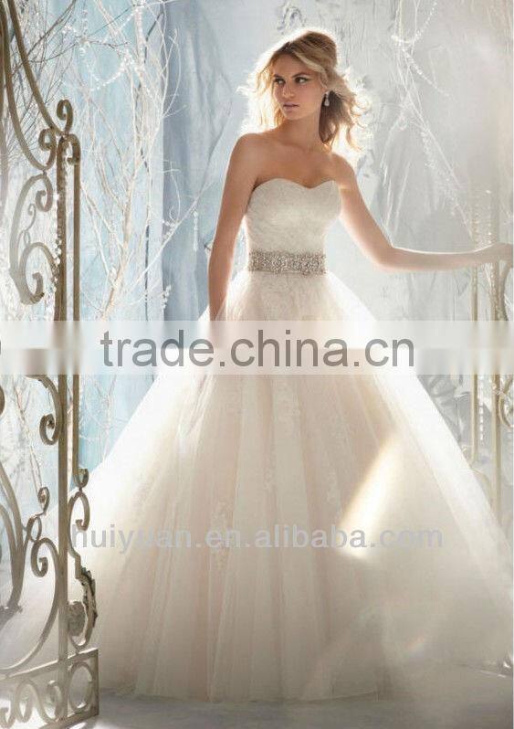 simple boat neck lace long sleeve corset wedding dress
