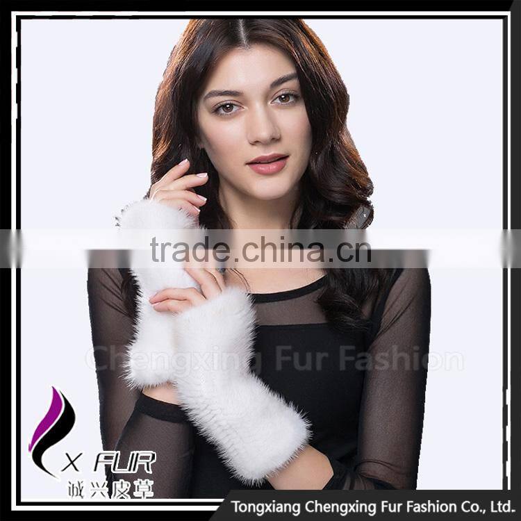 CX-A-08H Factory Direct Sale Mink Fur Leather Gloves