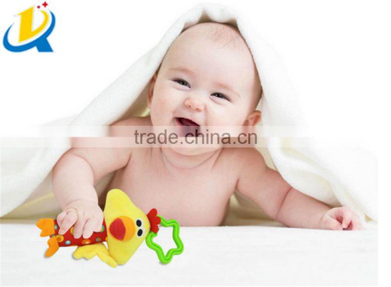 Lovely animal shape plush hanging toy baby bed bell wholesale