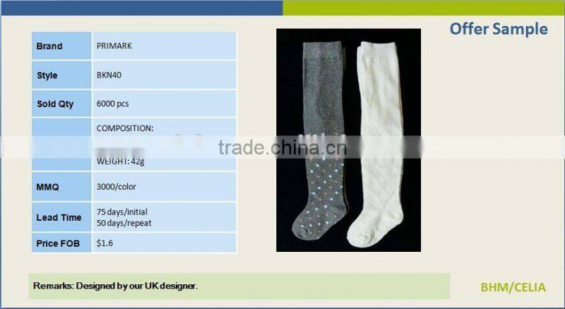 High Quality Fashion Girls Knit Boot Socks (BKNS40)