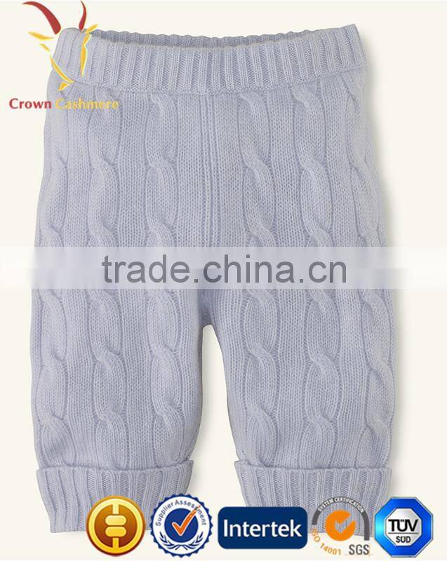 Ribbed Baby Wool Cashmere Knitted Pants