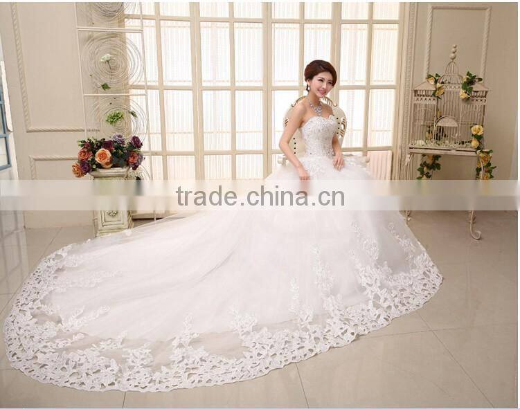 A Line Wedding Dresses Off Shoulder Pleated Lace Vintage Dress