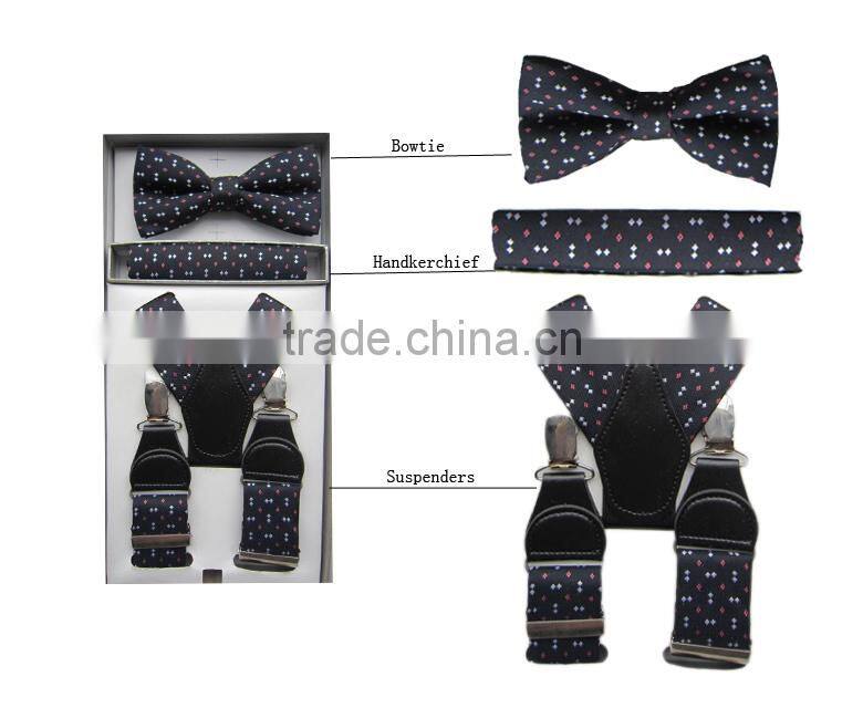 Boys elastic yellow suspenders