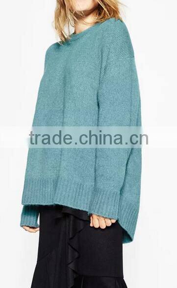 EY0871S Europe Style 2016 Women Fashion Loose Knit Pullover Sweaters