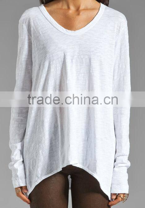 slub slouchy tall t-shirts wholesale