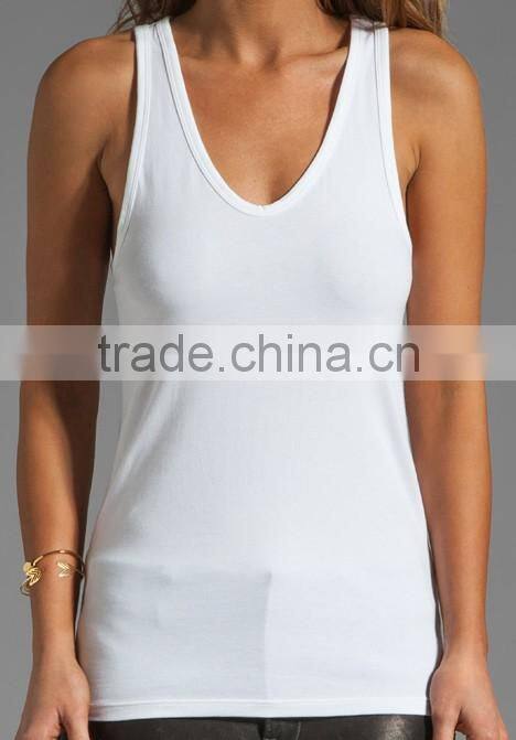 94% cotton 6% spandex white tanks