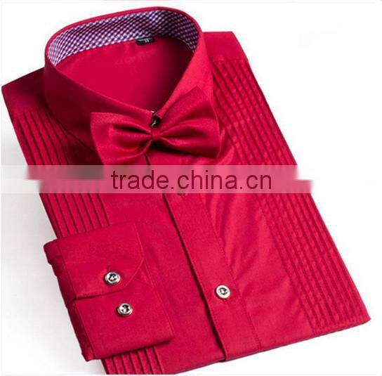 new men's wing collar white tuxedo dress shirt with french cuffs