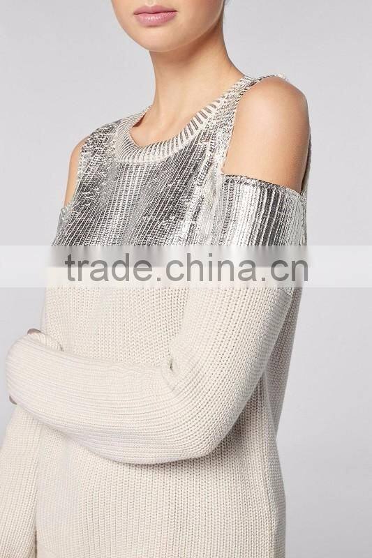 Sexy Design Sweater Knitted Top For Ladies