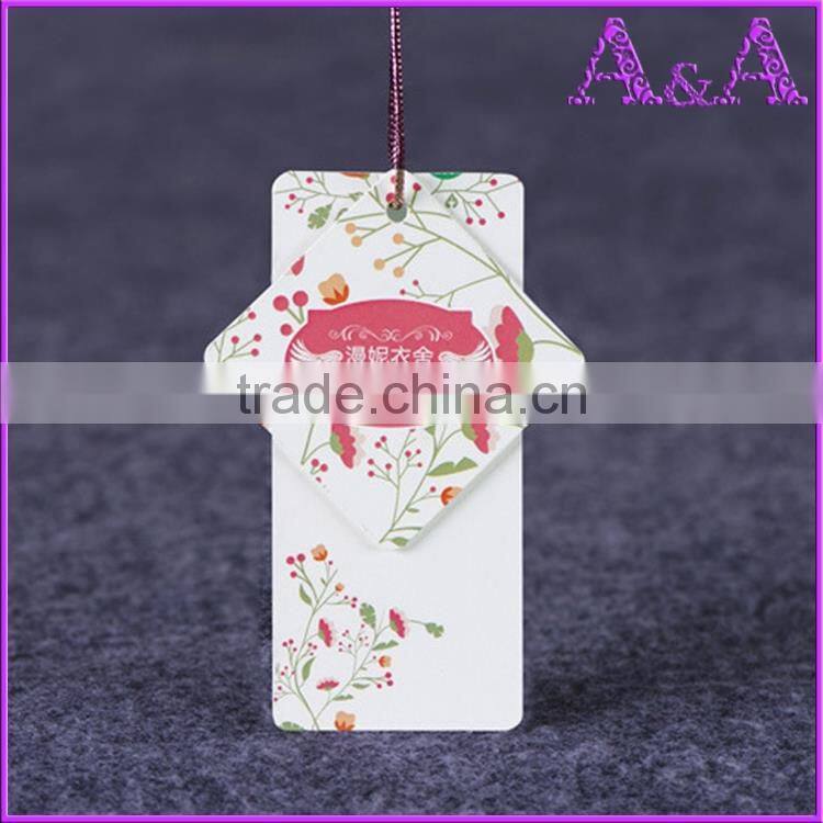 New design art paper printing cheap custom hang tags wholesale