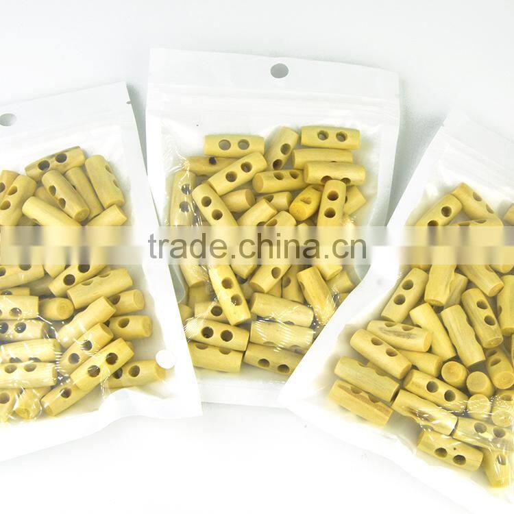 50Pcs/bag 25mm Custom Natural Wood Toggle Horn Buttons For Coat