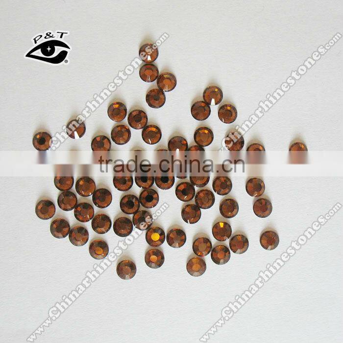 DMC rhinestone flat back crystals ss16 Tea smoked topaz color