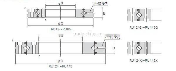 High Precision Cross Roller Bearing RU148X
