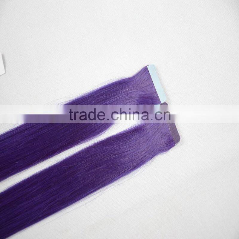 2016 hot selling human tape hair extension beauty color grade 7a virgin brazilian hair, human hair tape extensions