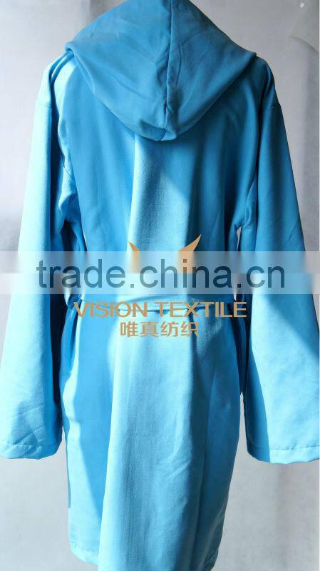 Hooded Microfiber Travel Bathrobe